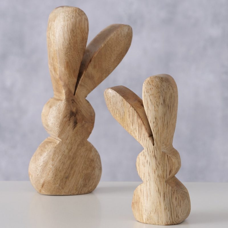 Lapin "Boewn" en Bois de Manguier H.9cm