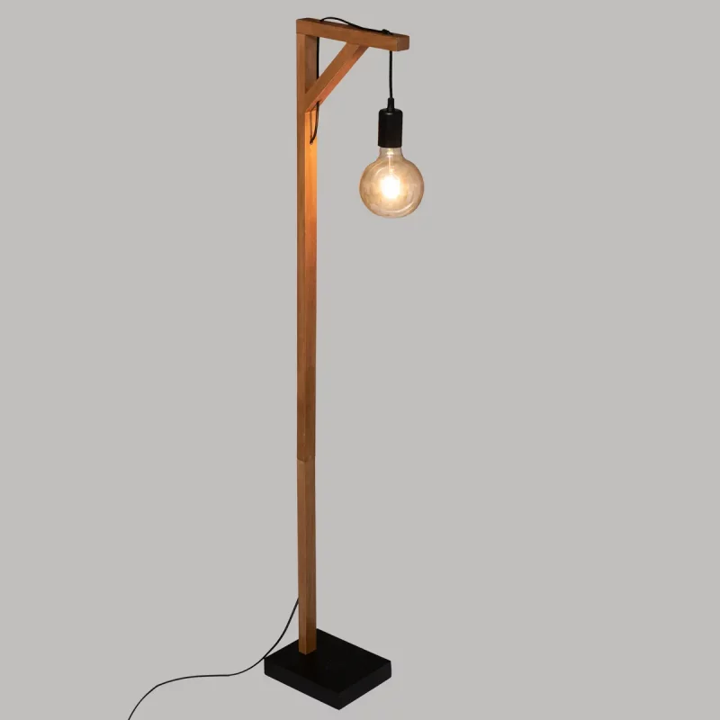 Lampadaire "Wild" en Bois H.148x30x18cm E27 Câble 185cm – Image 3